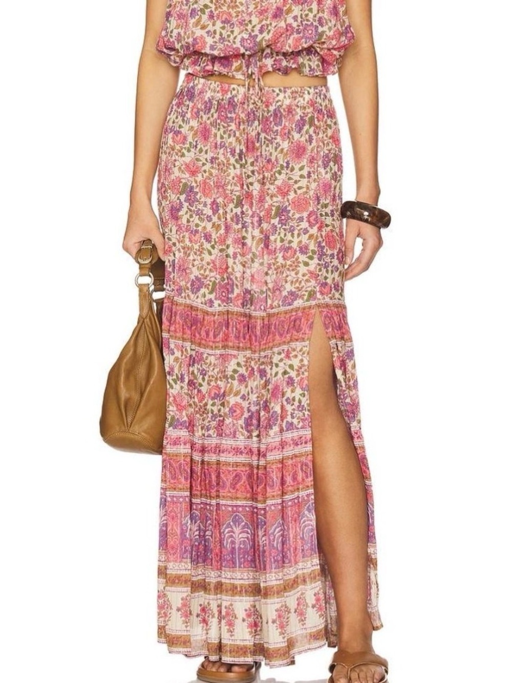 Spell Elysian Maxi Skirt, Med, Petunia, EUC!